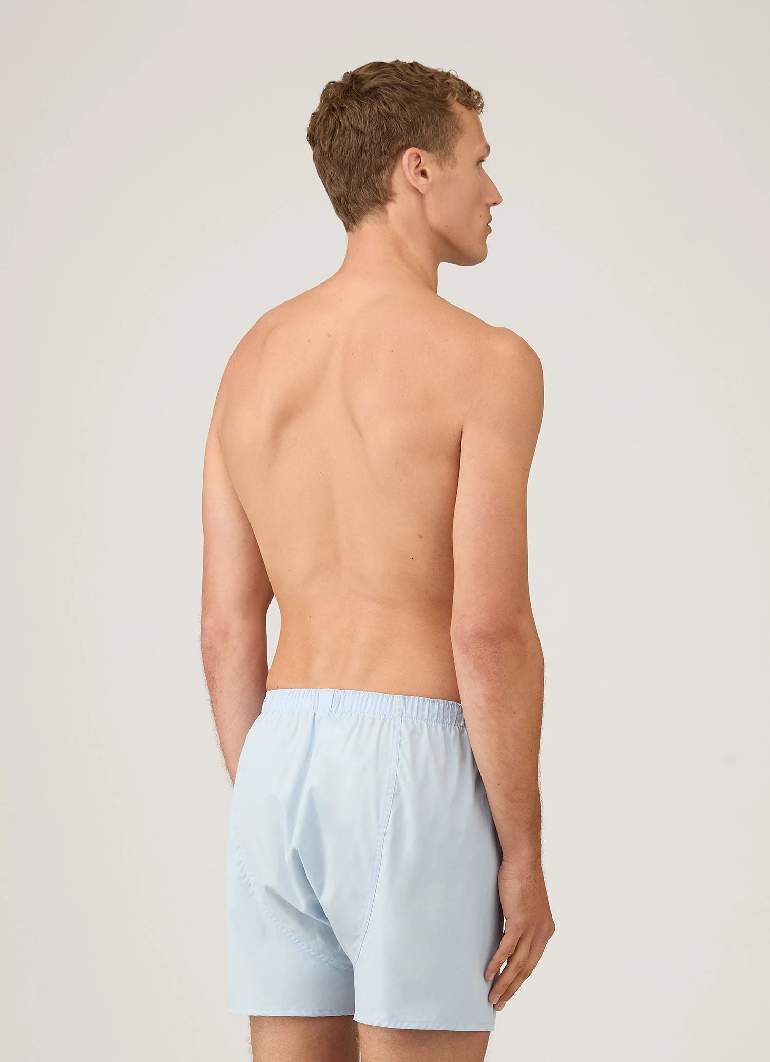 Men's Long Cut Classic Boxer Short in Plain Blue - Image 3
