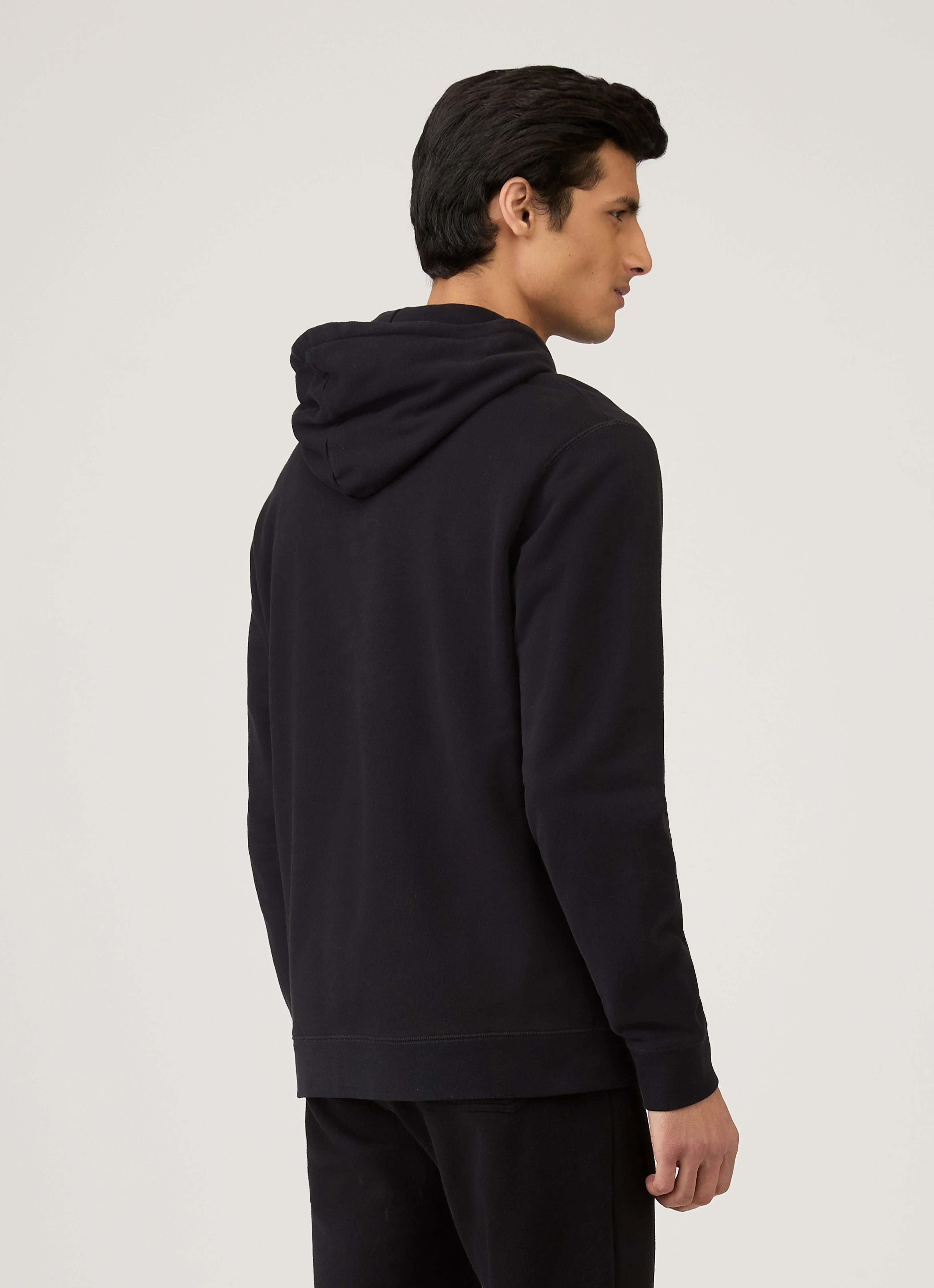 Men's Loopback Hoodie in Black - Image 5