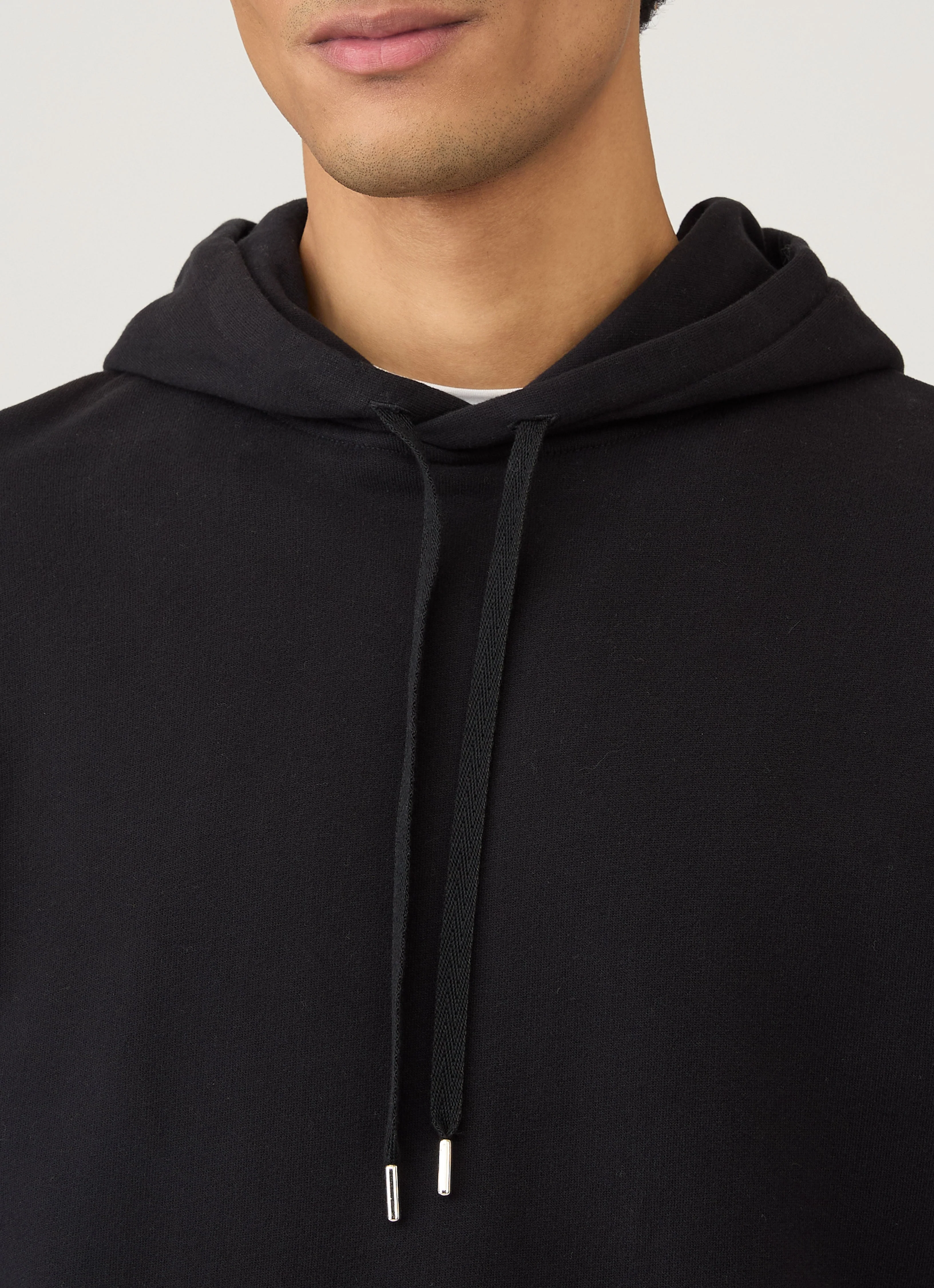Men's Loopback Hoodie in Black - Image 6