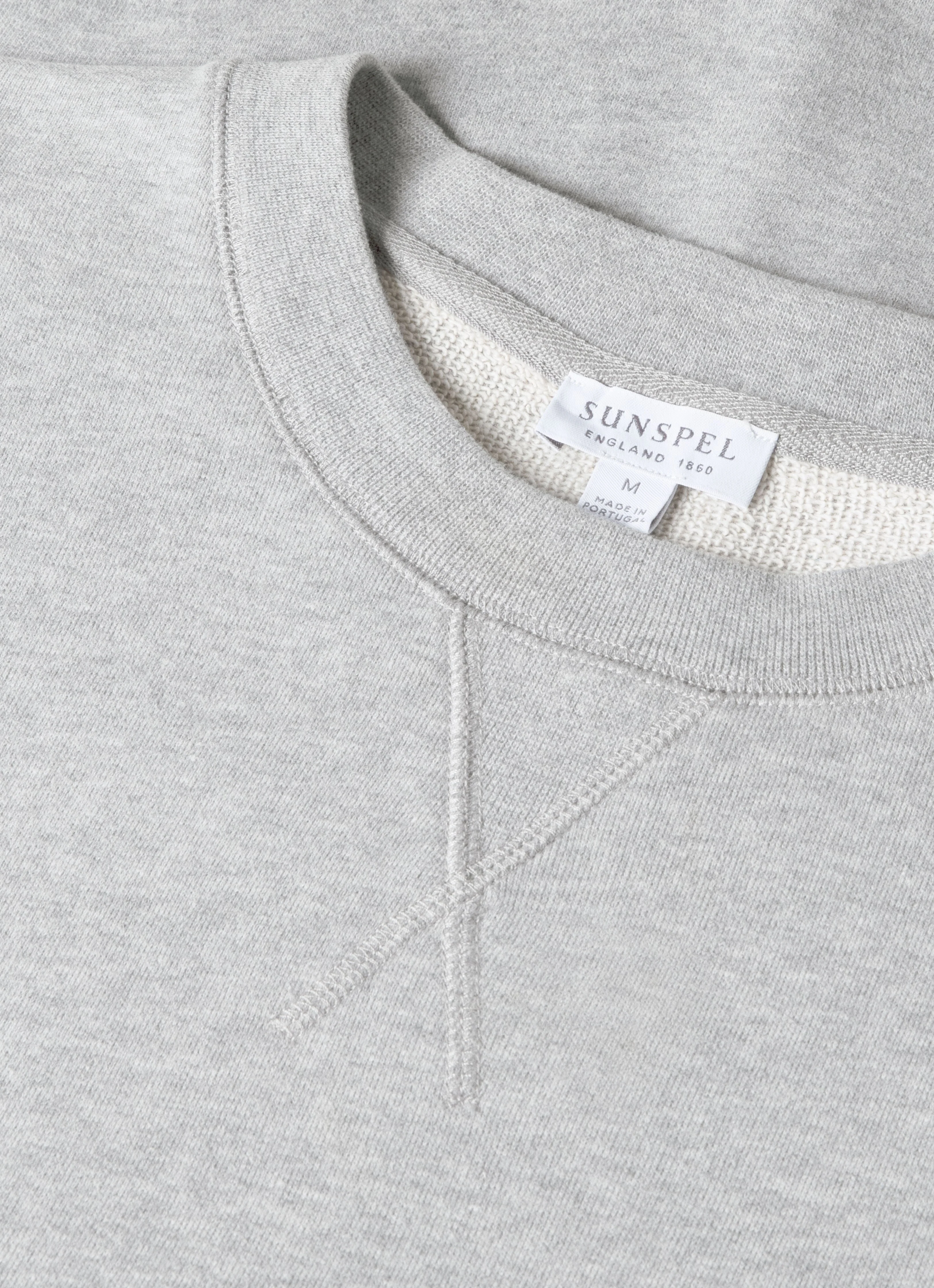 Men's Loopback Sweatshirt in Grey Melange - Image 4