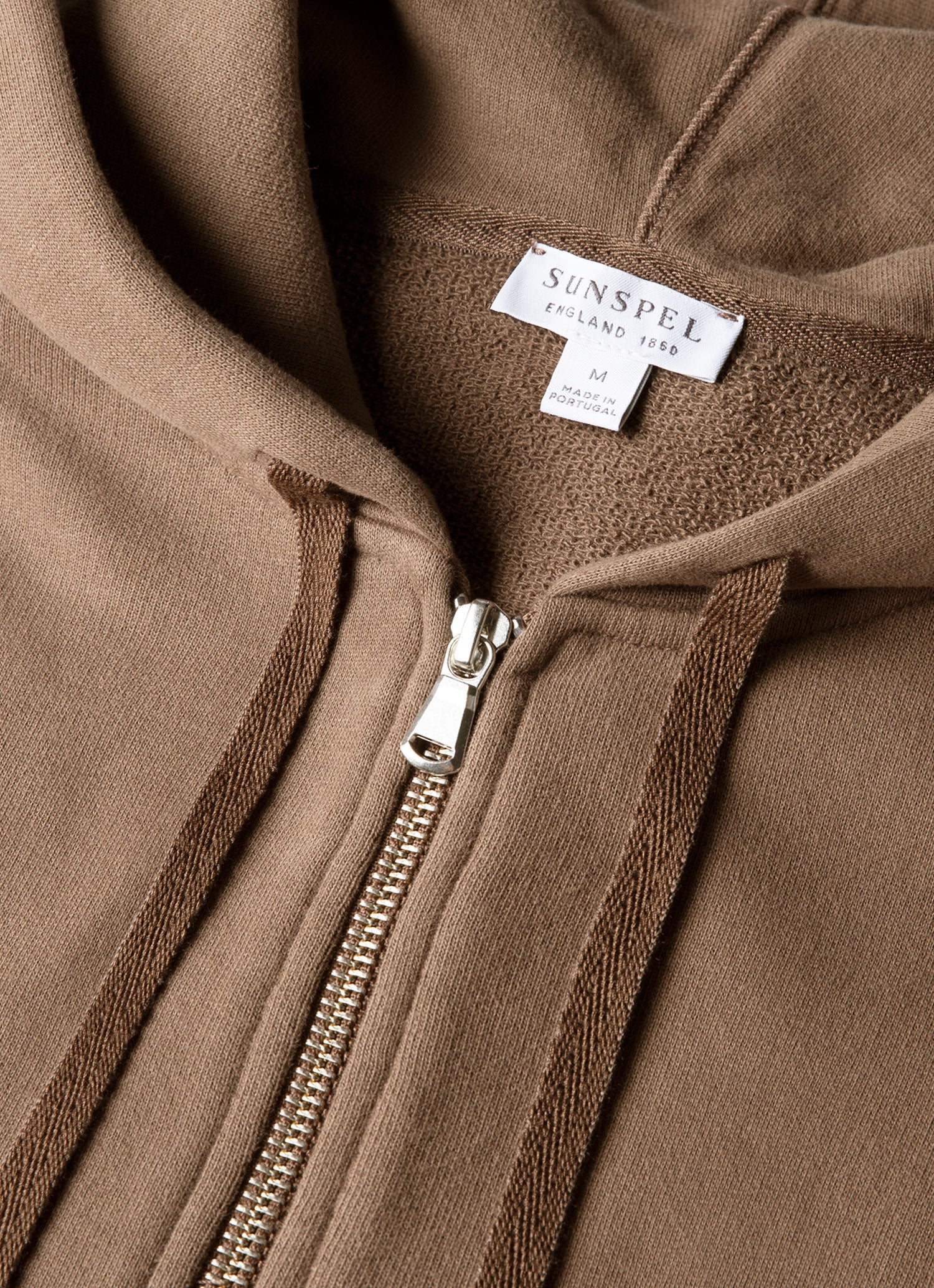 Men's Loopback Zip Hoodie in Dark Cedar - Image 4