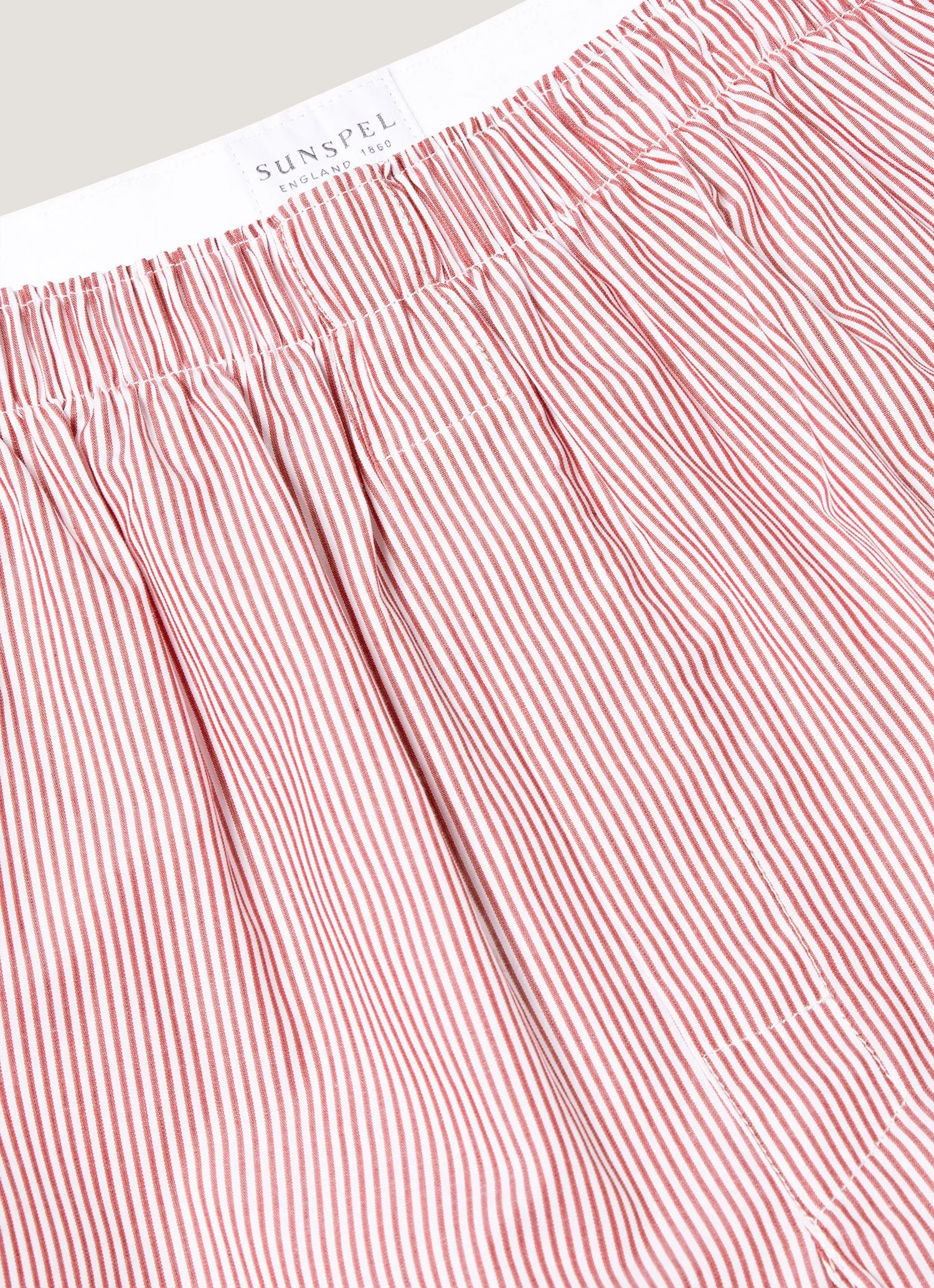 Men's Classic Boxer Short in White/Red Pinstripe - Image 4