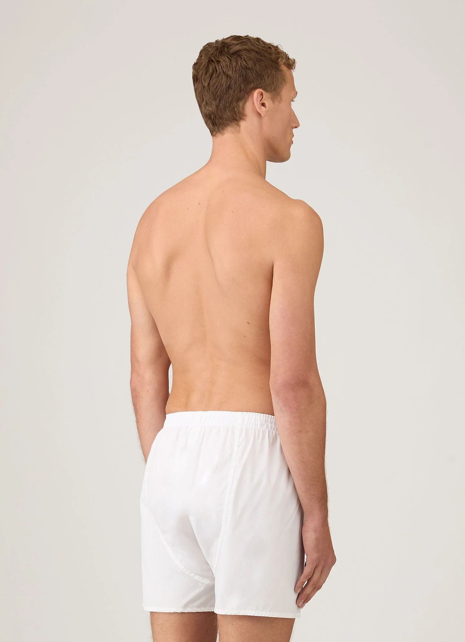 Men's Long Cut Classic Boxer Short in White - Image 3