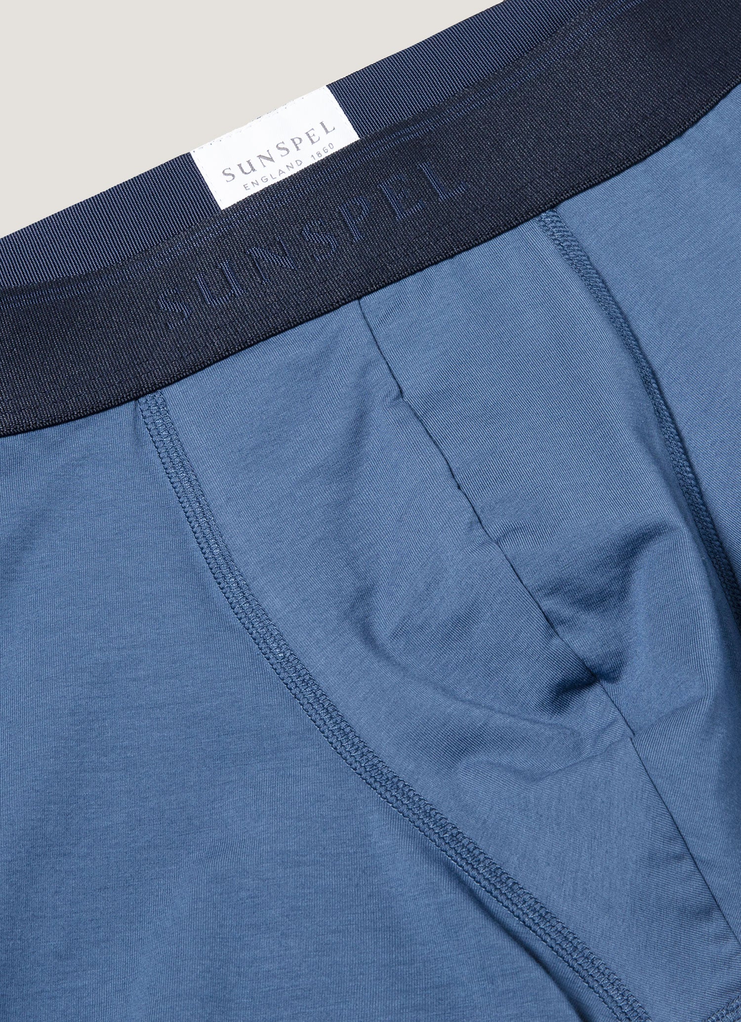 Men's Stretch Cotton Trunks in Atlantic Blue - Image 4